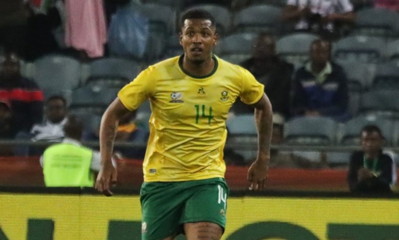 Rushwin Dortley in action for Bafana Bafana