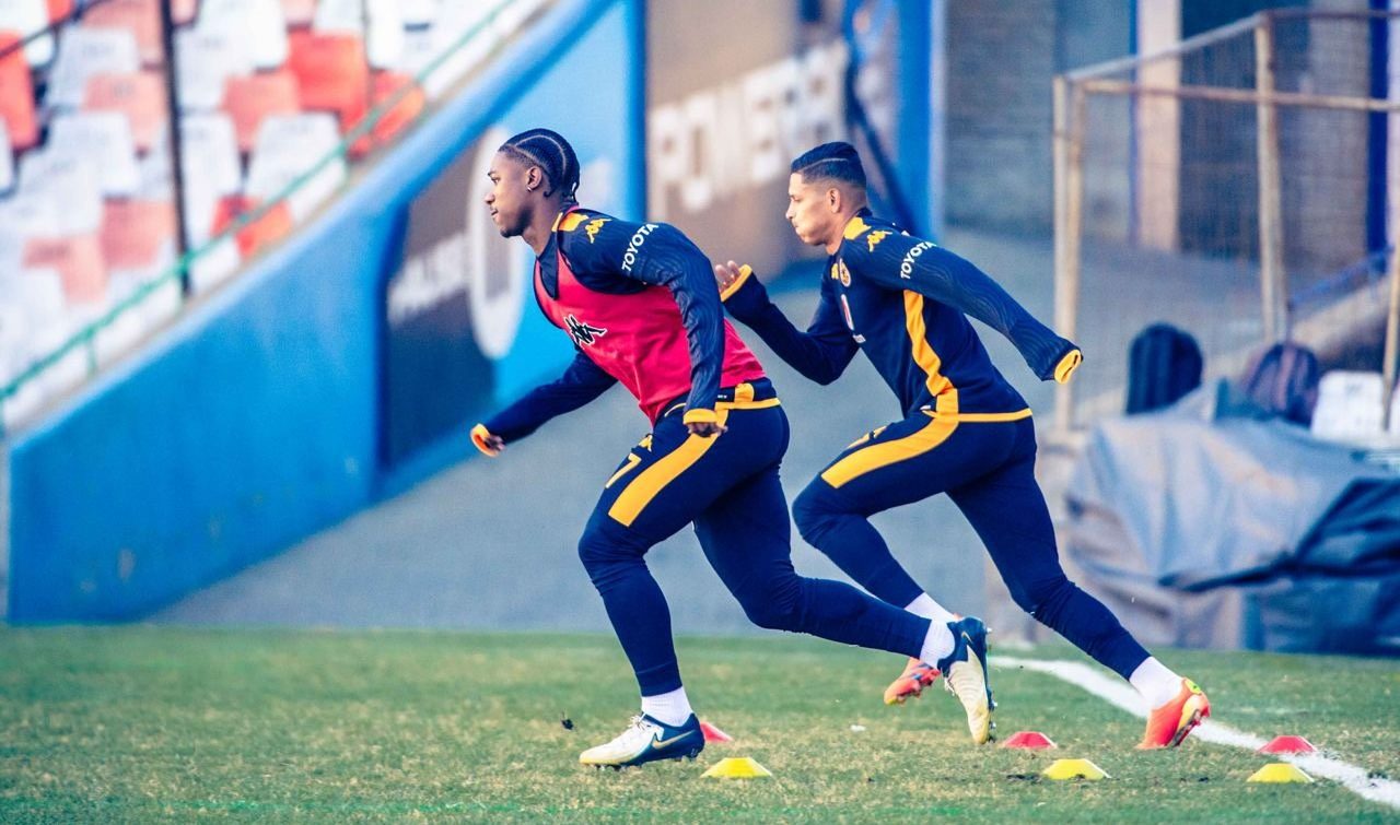 Samkelo Zwane at Kaizer Chiefs training session