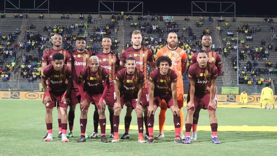 Stellenbosch FC players pose for a team photo