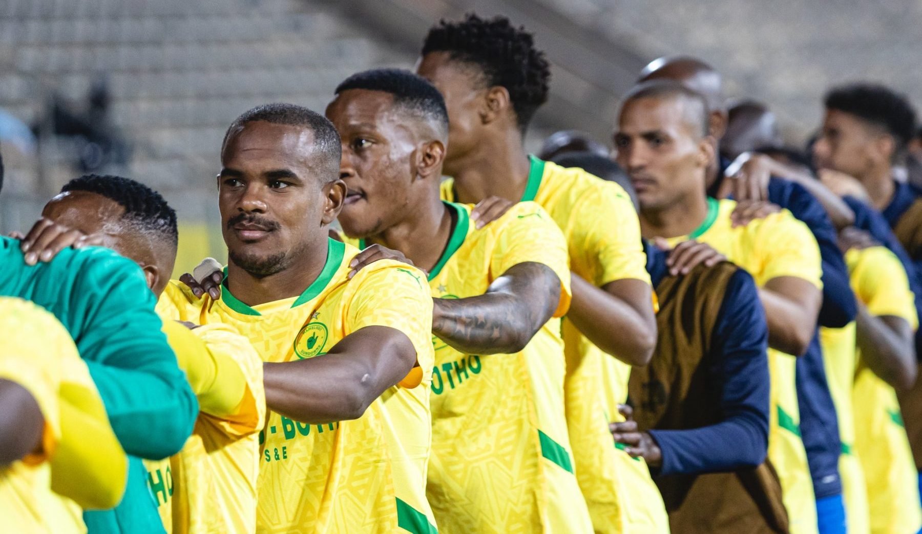 Mamelodi Sundowns are through to the CAF Champions League group stages after a convincing 4-0 win against Mbabane Swallows in the second-leg of the second preliminary round at the  Lucas Moripe Stadium on Saturday night 