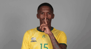 Thabang Monare in Bafana Bafana colours