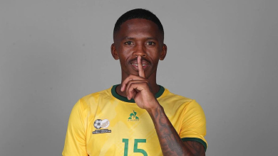 Thabang Monare in Bafana Bafana colours