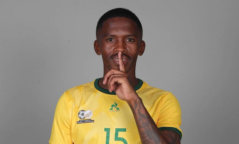 Thabang Monare in Bafana Bafana colours