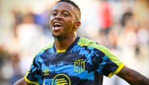 Thabiso Kutumela in action for Cape Town City