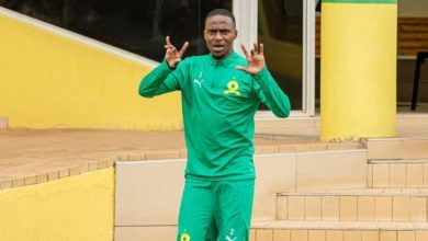 Thembinkosi Lorch at Mamelodi Sundowns training