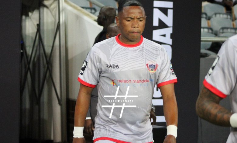 Andile Jali of Chippa United before a game