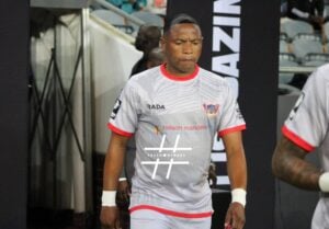 Andile Jali of Chippa United before a game
