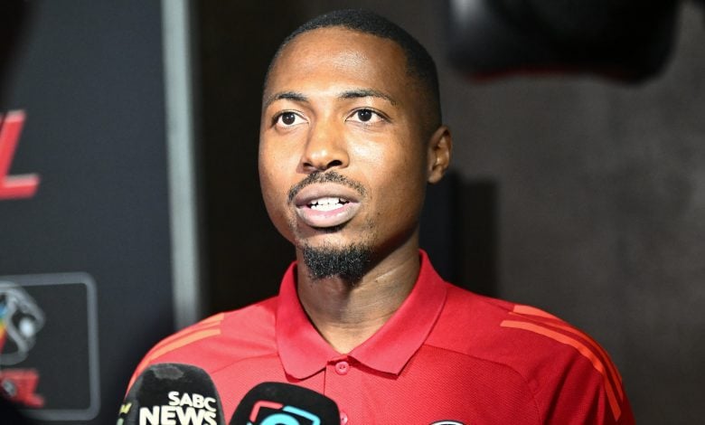 Bandile Shandu at Carling Knockout Cup presser