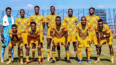 Black Leopards players pose for a team photo