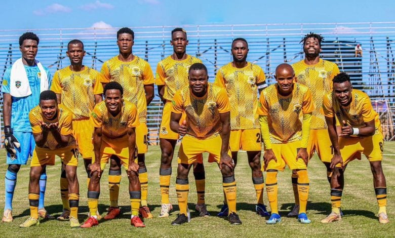 Black Leopards players pose for a team photo