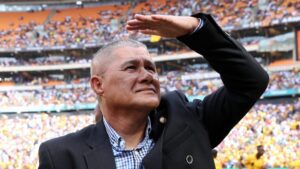 Cavin Johnson during the Soweto Derby against Orlando Pirates