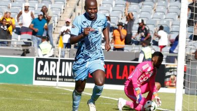 Former Kaizer Chiefs player Edmore Chirambadare celebrating a goal scored against Orlando Pirates