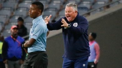 Gavin Hunt on the touch line at SuperSport United