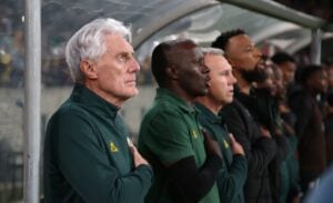 Hugo Broos during Bafana Bafana match against Congo Brazzaville