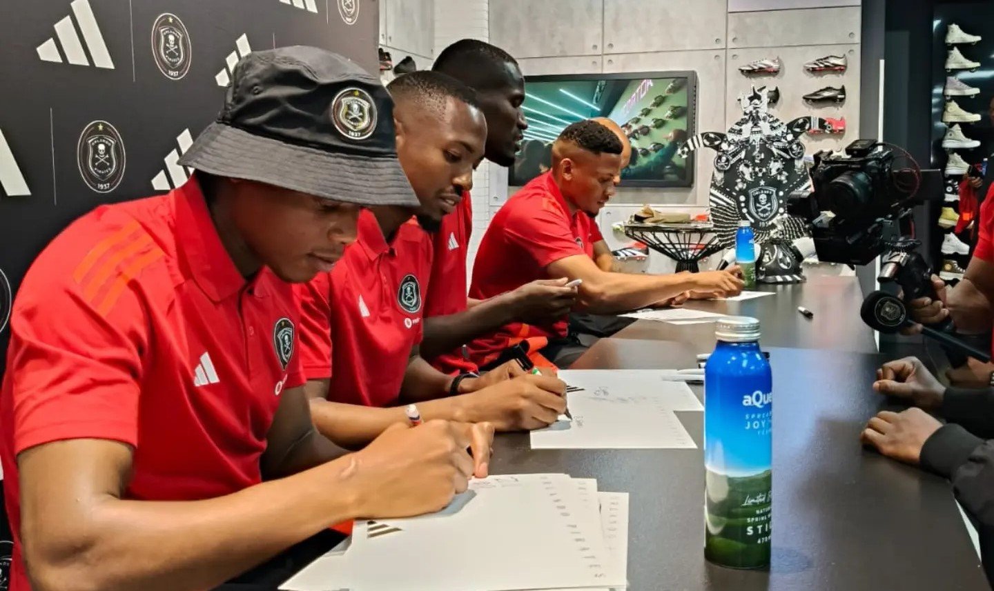 Orlando Pirates players at a event