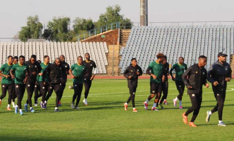 Khuliso Mudau and Teboho Mokoena at Bafana Bafana