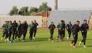 Khuliso Mudau and Teboho Mokoena at Bafana Bafana
