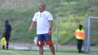 Magesi FC coach Clinton Larsen during a game