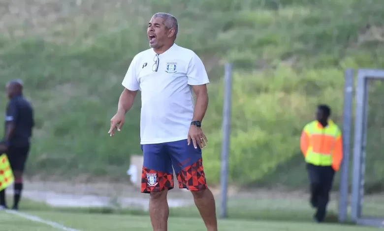 Magesi FC coach Clinton Larsen during a game