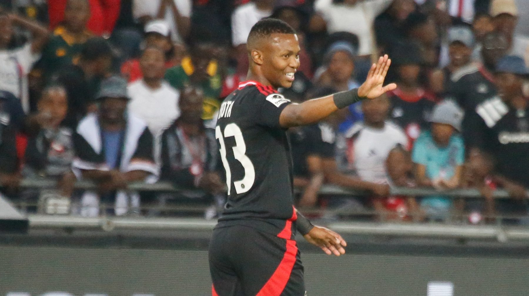 Mohau Nkota during Orlando Pirates game