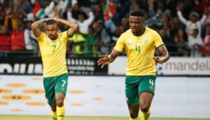 Teboho Mokoena celebration second goal