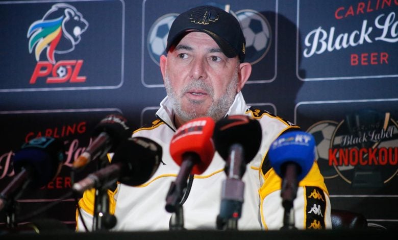 Nasreddine Nabi, Kaizer Chiefs coach, addressing journalists ahead of the Carling Knockout Cup last 8 against Mamelodi Sundowns. Picture by Zamani Makautsi/Zakes Photography