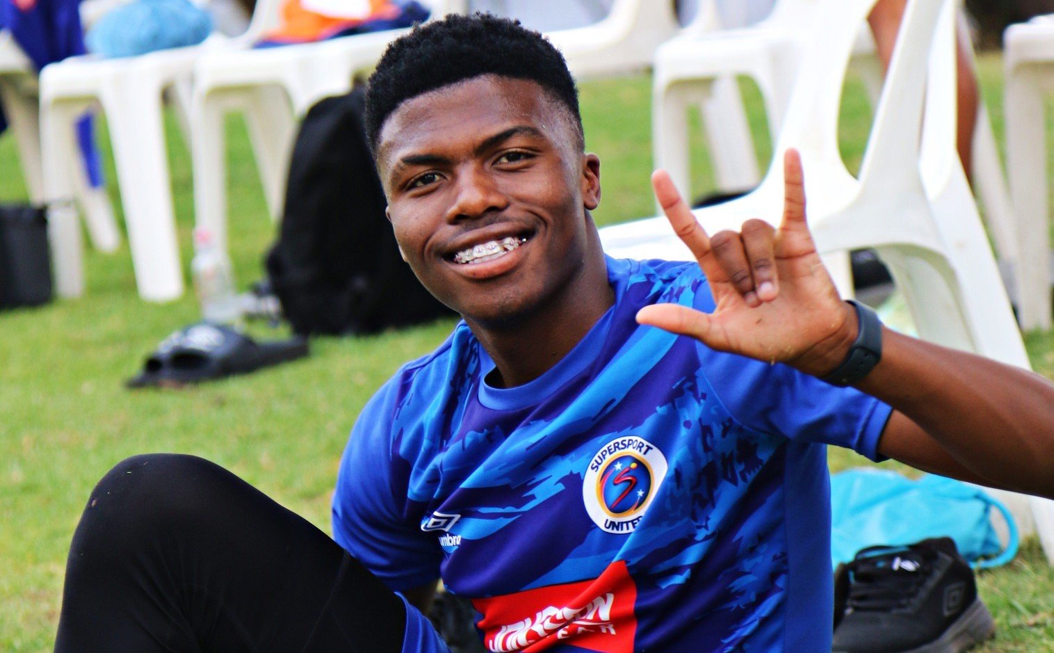 Neo Rapoo during SuperSport United training session