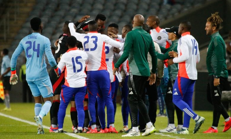 Orlando Pirates celebrating at Orlando Pirates