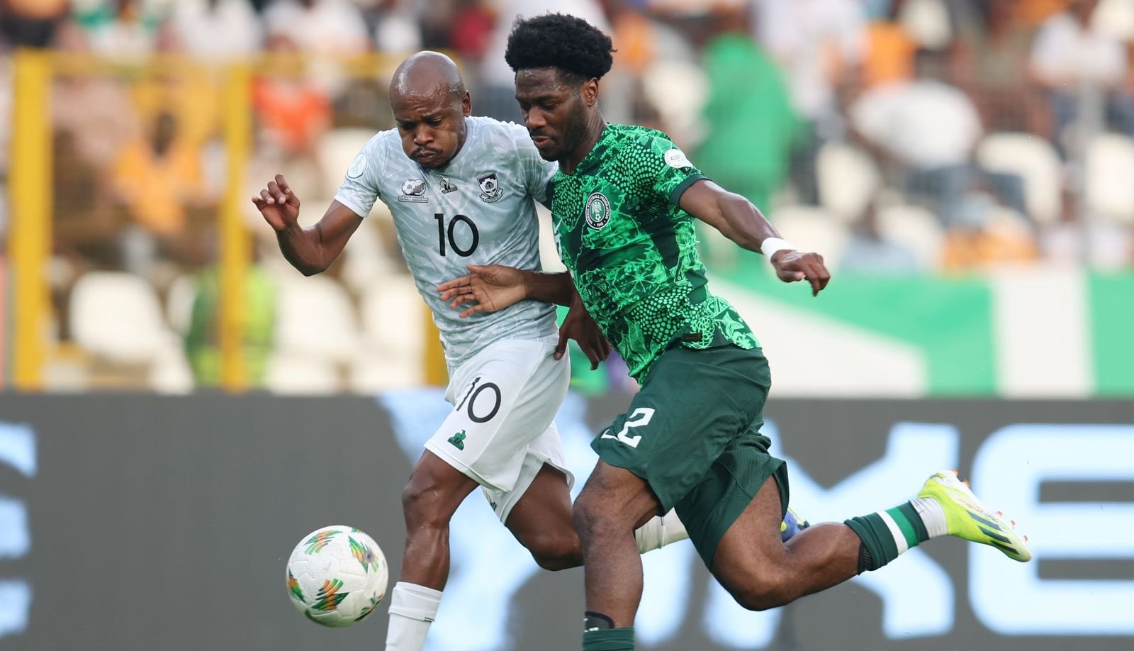 Percy Tau in action for Bafana Bafana in the AFCON