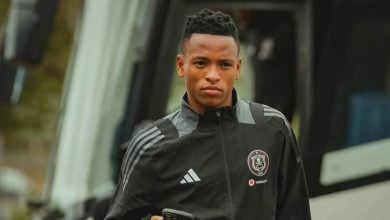 Relebohile Mofokeng arrives for Pirates match