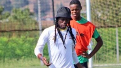 Reneilwe Letsholonyane during SA Under-20 training