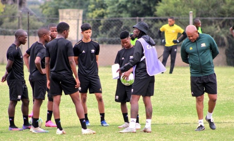 Reneilwe Letsholonyane during SA Under-20 training