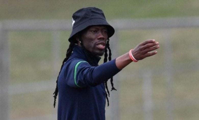 Reneilwe Letsholonyane on the sidelines during a match