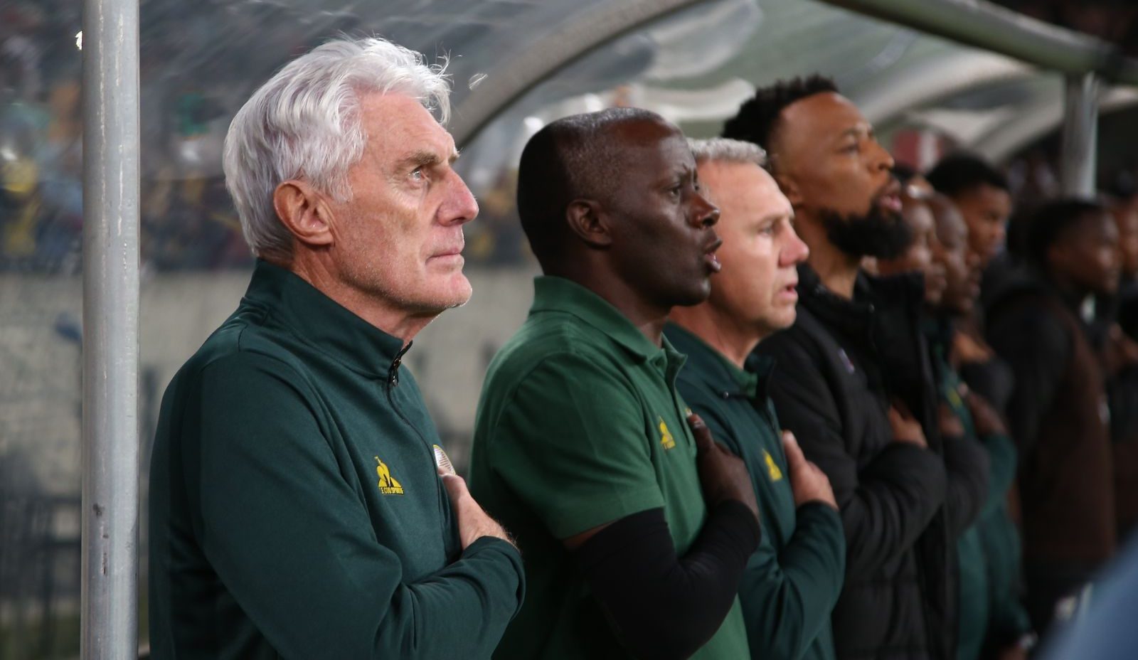 SA men's national technical team during AFCON Qualifier 