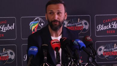 Sead Ramovic at the Carling Knockout Cup press conference