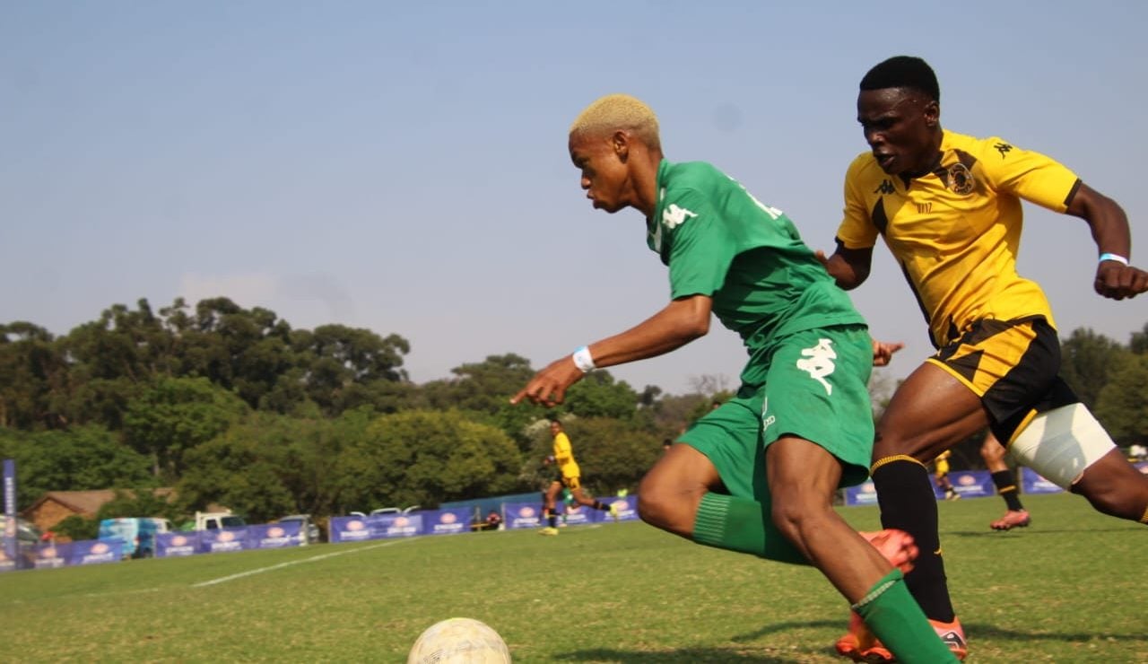 Sechaba Gaseitsiwe in action against Kaizer Chiefs juniors