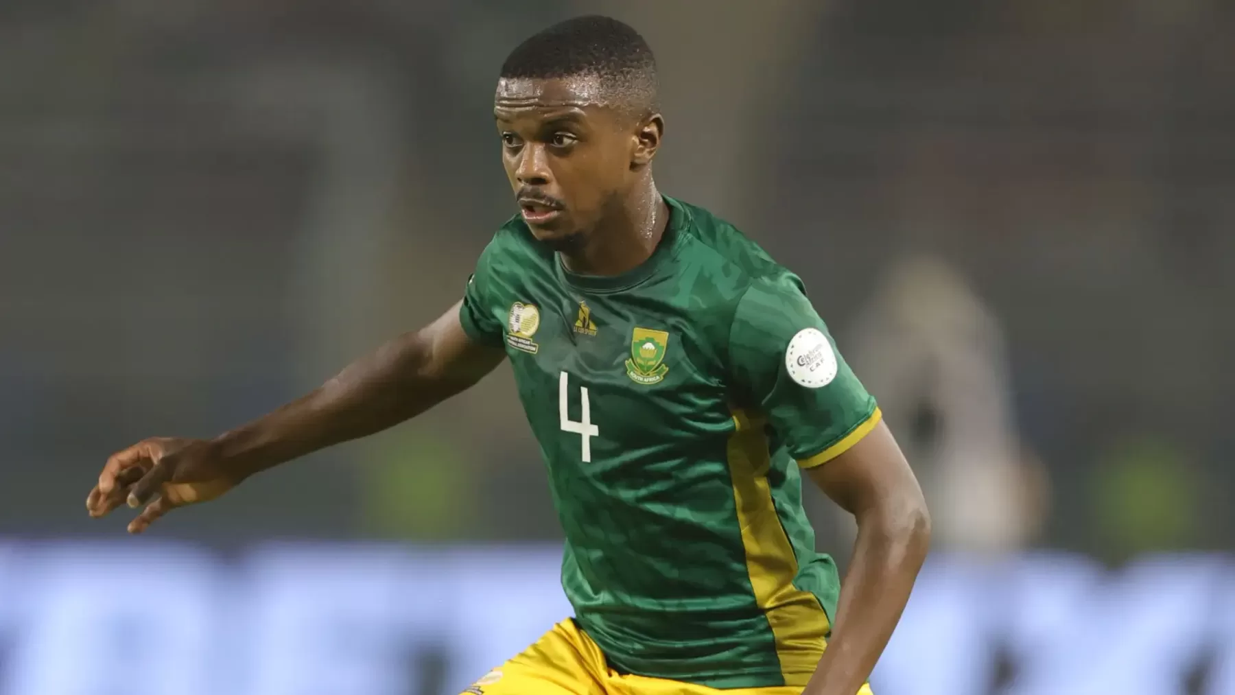 Teboho Mokoena in action for Bafana Bafana