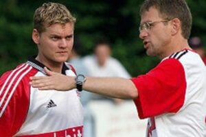 bradley carnell and ralf rangnick duirng their time at VFB Stuggart