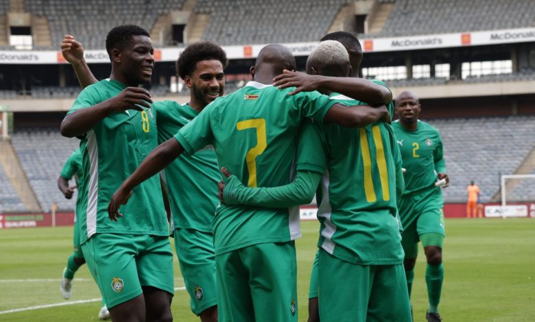 Zimbabwe men's national team in celebrations at Orlando Stadium