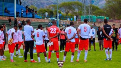 Apollo XI FC players before a league match