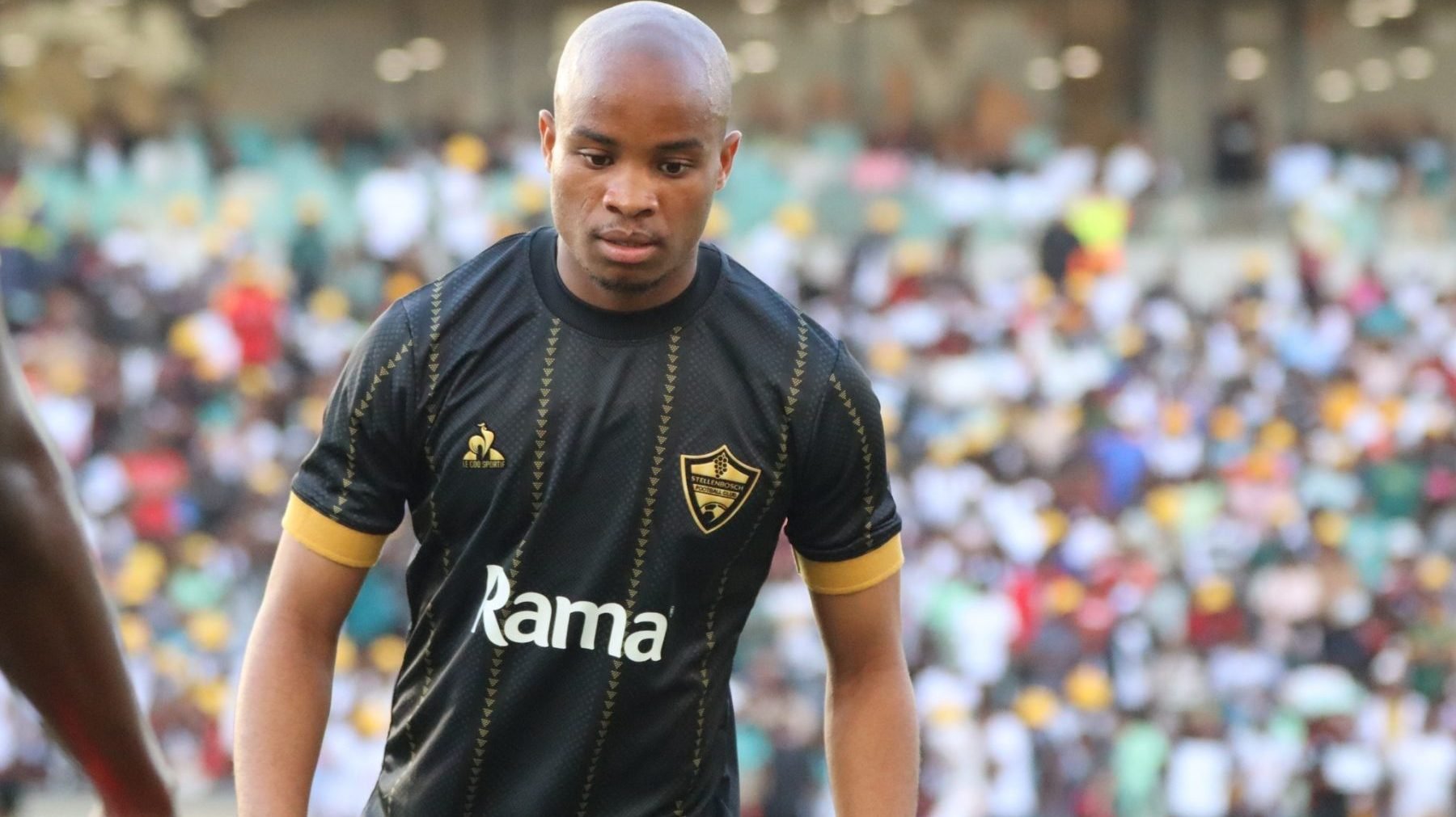 Athenkosi Mcaba during Stellenbosch FC warm up