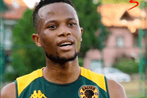 Bongani Sam of Kaizer Chiefs at training