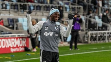 Bongokuhle Hlongwane during Minnesota United warm up session