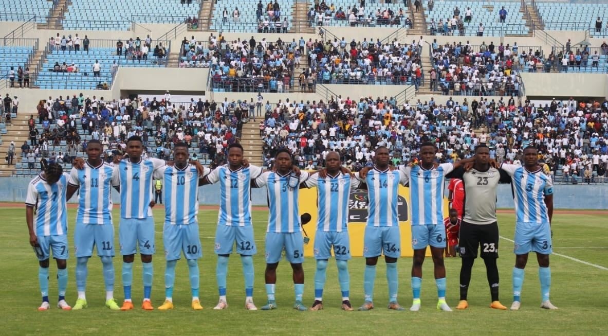 Botswana National Team players before a match