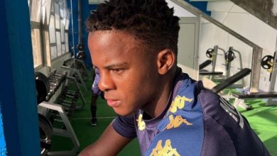 Cape Town City FC loanee Luphumlo Kaka Sifumba at the gym