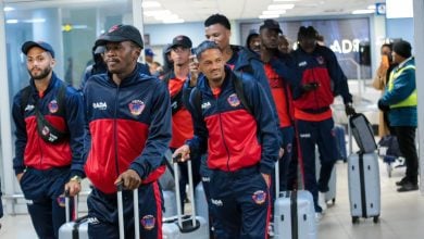 Chippa United players arrive at the stadium