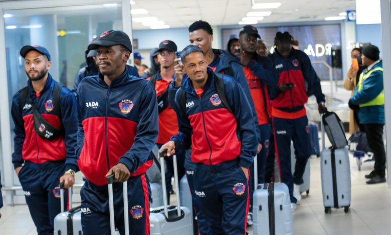 Chippa United players arrive at the stadium