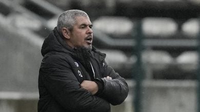 Magesi FC coach Clinton Larsen giving instructions