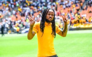 Edmilson Dove at Kaizer Chiefs pitch inspection