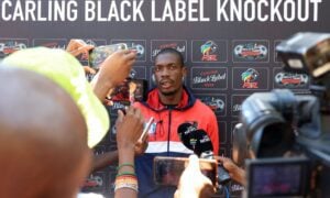 Magesi FC goalkeeper and captain Elvis Chipezeze during a Carling Knockout Cup press conference